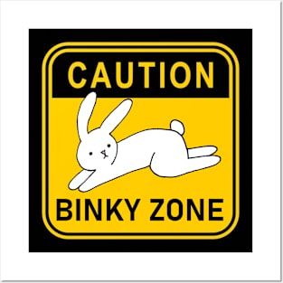 Caution Binky Zone Posters and Art